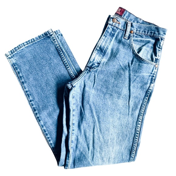 Wrangler Vintage High Rise Straight Leg Denim Relaxed Jeans 29 - Picture 4 of 12